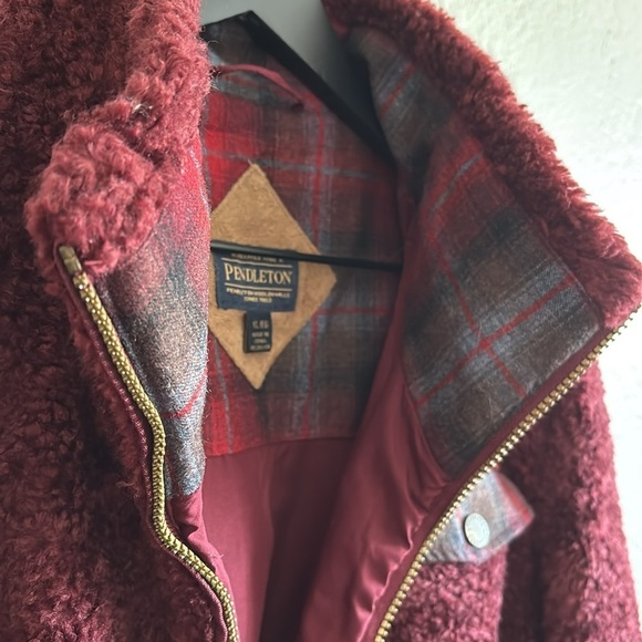Pendleton Cozy Warm Fuzzy zip front ladies XL jacket coat - Picture 3 of 10